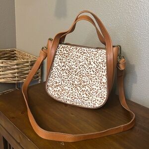 Madewell The Micro Sydney Crossbody Bag in Animal Spotted Calf Hair